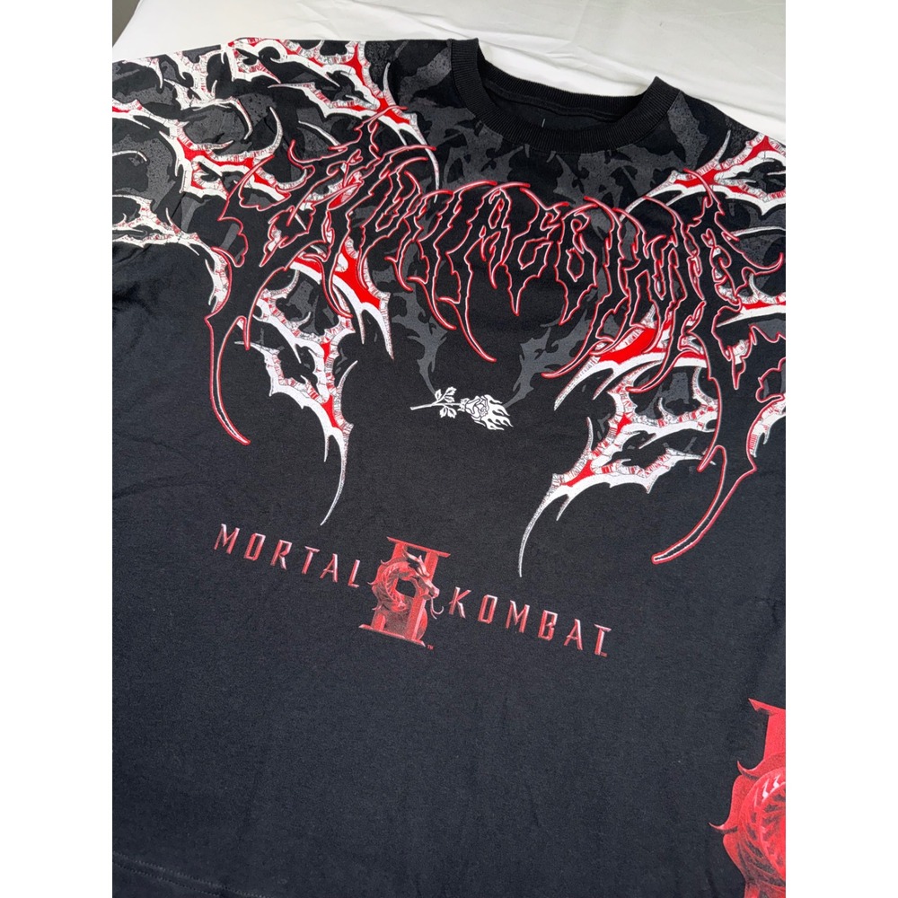 Civil Regime Mortal Kombat II Shao Kahn Black Graphic T-Shirt Mens XL NWT - Picture 2 of 8